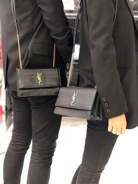 ysl sunset small size|YSL sunset bag small.